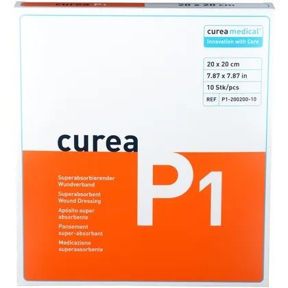 CUREA P1 superabsorb.Wundauflage 20x20 cm